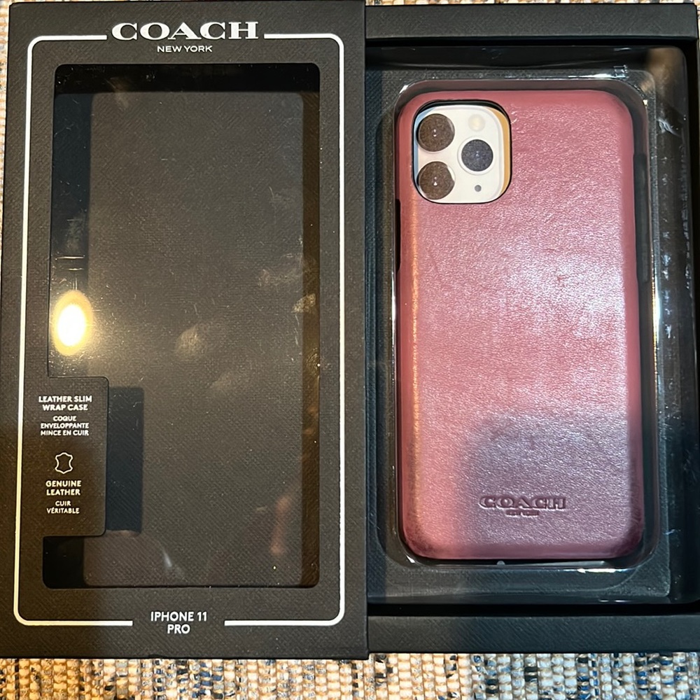 Coach Rose Genuine Leather iPhone 11 Pro case